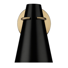  2122-1W MBS-BLK - Reeva 1 Light Wall Sconce in Modern Brass with Matte Black Shade